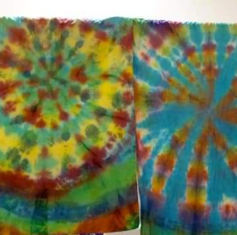 Tye dyed Sheets, pillowcases, tapestries